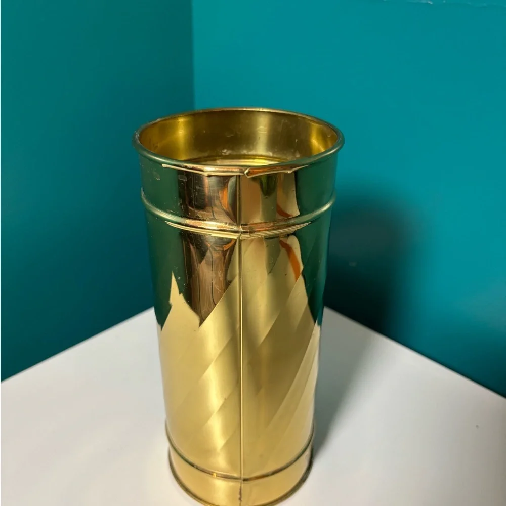Bristol Brass & Copper Inc Solid Brass Cylinder Vase Made in USA
